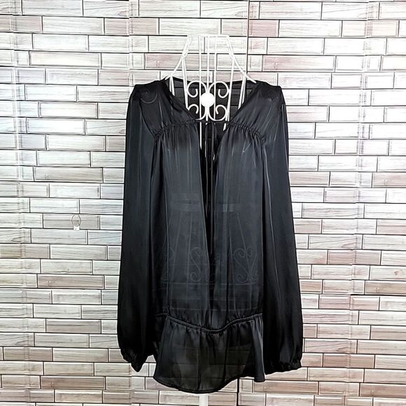 Daisy Fuentes tie knot front blouse Size L - Picture 1 of 10